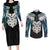 Aotearoa Korowai Motif Couples Matching Long Sleeve Bodycon Dress and Long Sleeve Button Shirt Maori Wheku Poutama