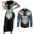 Aotearoa Korowai Motif Couples Matching Short Sleeve Bodycon Dress and Long Sleeve Button Shirt Maori Wheku Poutama