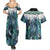 Aotearoa Korowai Motif Couples Matching Summer Maxi Dress and Hawaiian Shirt Maori Wheku Poutama