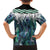 Aotearoa Korowai Motif Family Matching Off The Shoulder Long Sleeve Dress and Hawaiian Shirt Maori Wheku Poutama