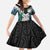 Aotearoa Korowai Motif Family Matching Off The Shoulder Long Sleeve Dress and Hawaiian Shirt Maori Wheku Poutama