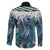Aotearoa Korowai Motif Family Matching Off The Shoulder Long Sleeve Dress and Hawaiian Shirt Maori Wheku Poutama