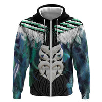 Aotearoa Korowai Motif Hoodie Maori Wheku Poutama