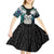 Aotearoa Korowai Motif Kid Short Sleeve Dress Maori Wheku Poutama