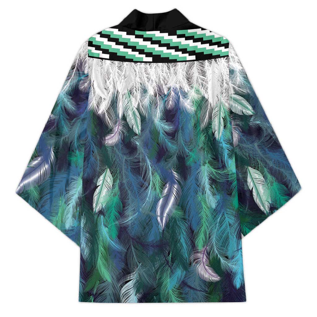 Aotearoa Korowai Motif Kimono Maori Wheku Poutama - Polynesian Pride