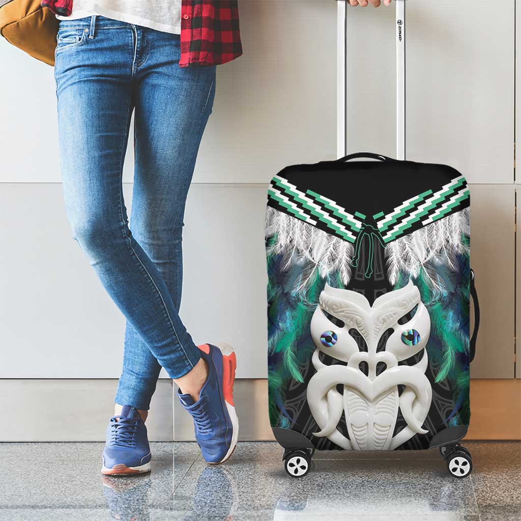 Aotearoa Korowai Motif Luggage Cover Maori Wheku Poutama