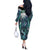 Aotearoa Korowai Motif Off The Shoulder Long Sleeve Dress Maori Wheku Poutama