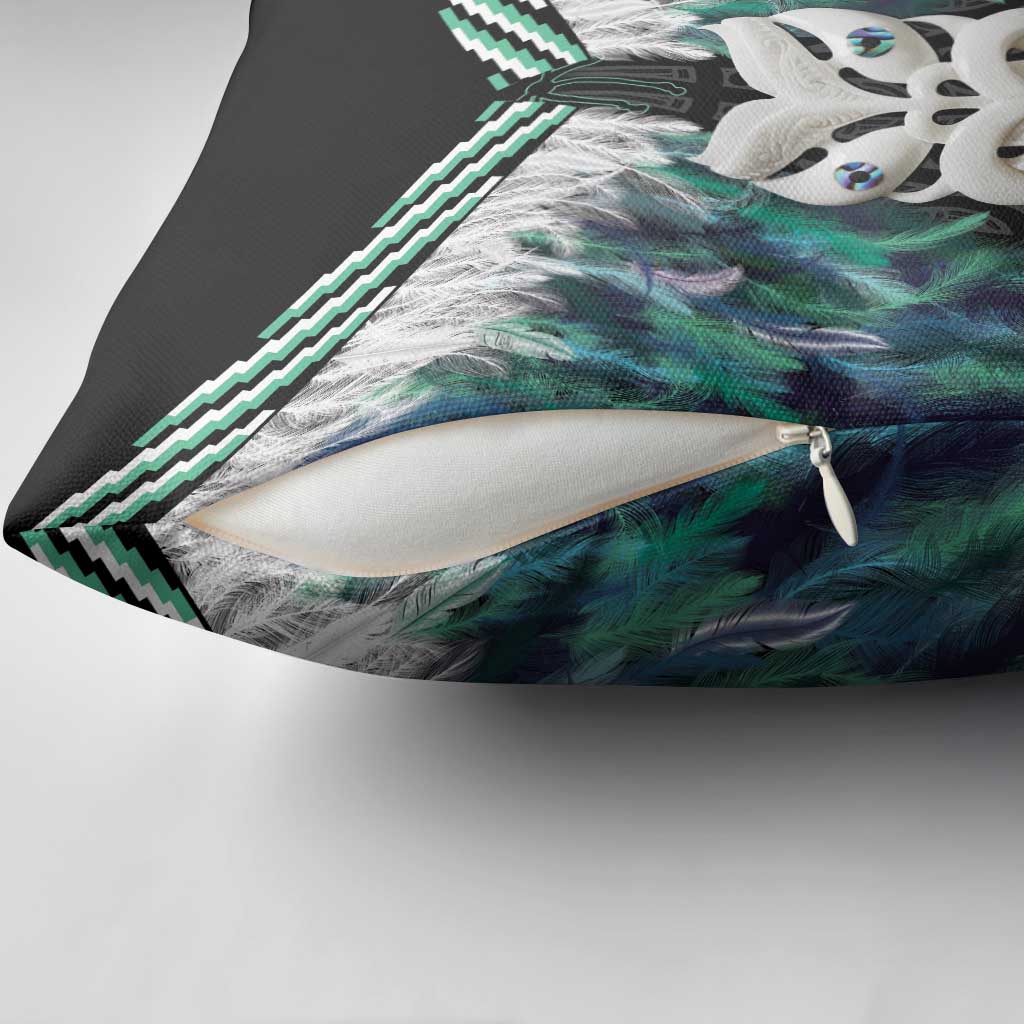 Aotearoa Korowai Motif Pillow Cover Maori Wheku Poutama - Polynesian Pride