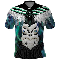 Aotearoa Korowai Motif Polo Shirt Maori Wheku Poutama