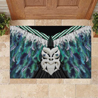 Aotearoa Korowai Motif Rubber Doormat Maori Wheku Poutama