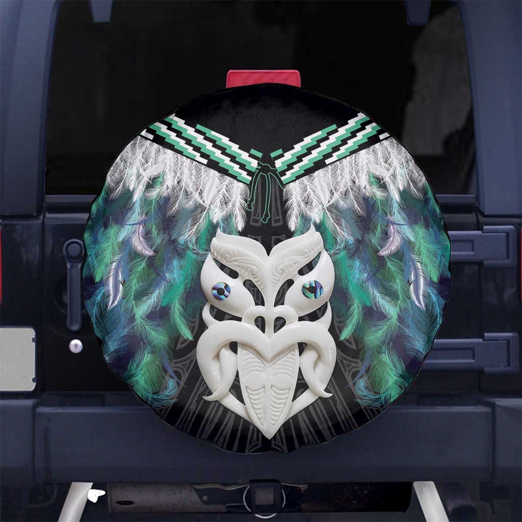 Aotearoa Korowai Motif Spare Tire Cover Maori Wheku Poutama