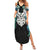 Aotearoa Korowai Motif Summer Maxi Dress Maori Wheku Poutama