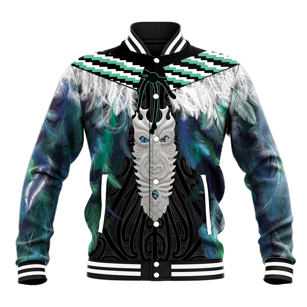 Aotearoa Korowai Motif Baseball Jacket Maori Tane Poutama