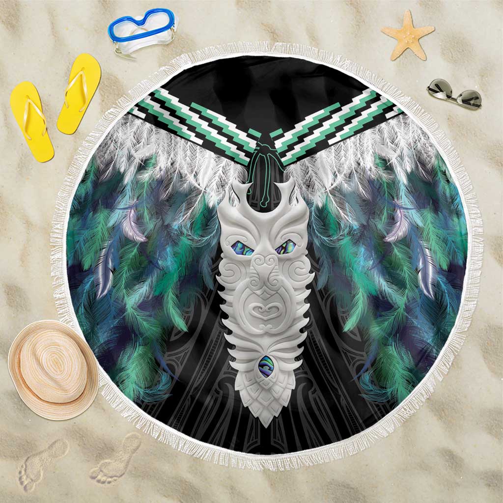 Aotearoa Korowai Motif Beach Blanket Maori Tane Poutama
