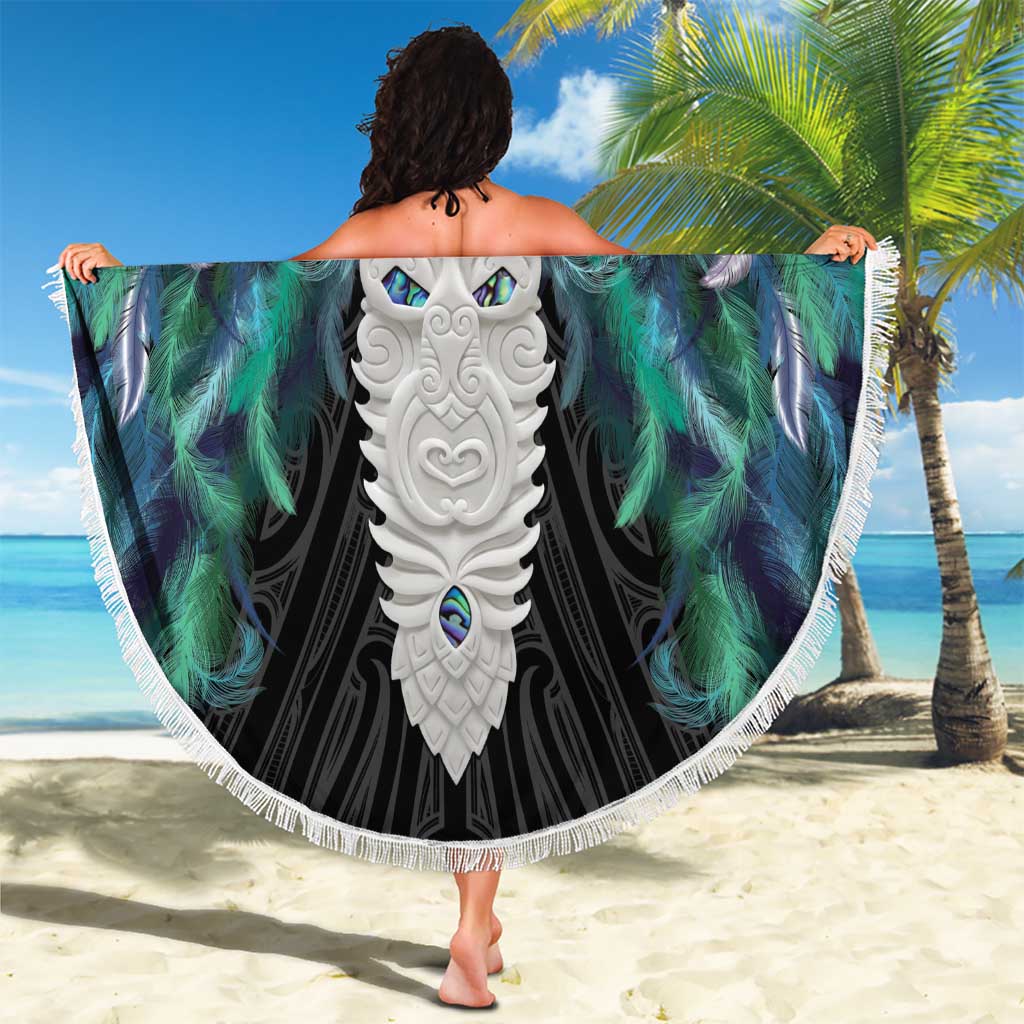 Aotearoa Korowai Motif Beach Blanket Maori Tane Poutama