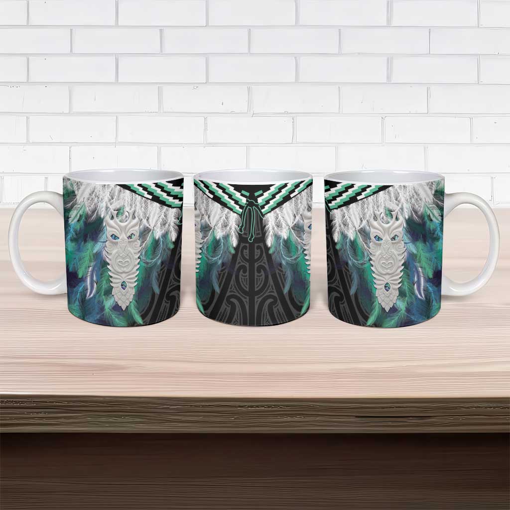 Aotearoa Korowai Motif Ceramic Mug Maori Tane Poutama - Polynesian Pride