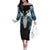 Aotearoa Korowai Motif Family Matching Off The Shoulder Long Sleeve Dress and Hawaiian Shirt Maori Tane Poutama
