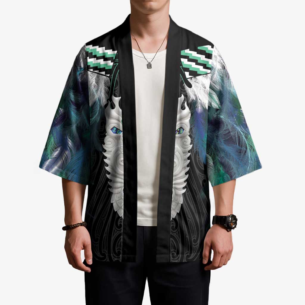 Aotearoa Korowai Motif Kimono Maori Tane Poutama - Polynesian Pride