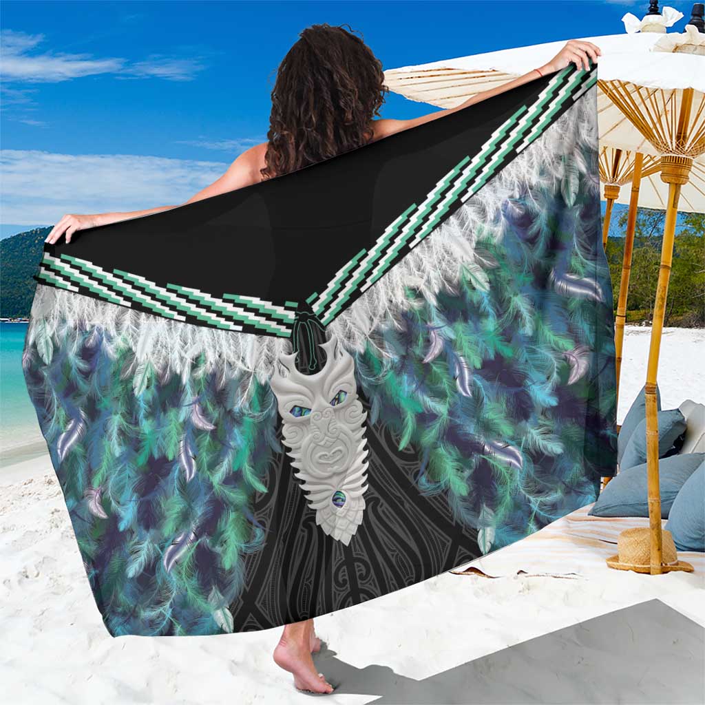 Aotearoa Korowai Motif Sarong Maori Tane Poutama LT14 One Size 44 x 66 inches Turquoise - Polynesian Pride