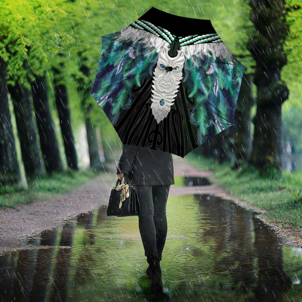 Aotearoa Korowai Motif Umbrella Maori Tane Poutama - Polynesian Pride