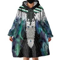 Aotearoa Korowai Motif Wearable Blanket Hoodie Maori Tane Poutama