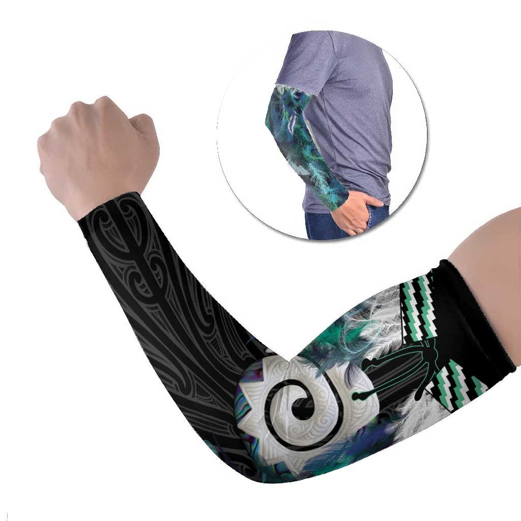 Aotearoa Korowai Motif Arm Sleeves Maori Koru Poutama - Polynesian Pride