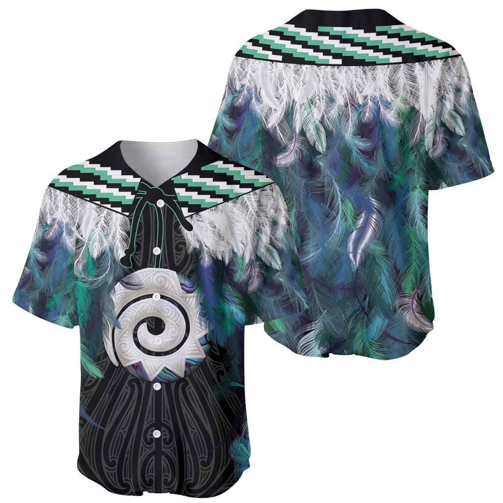 Aotearoa Korowai Motif Baseball Jersey Maori Koru Poutama LT14 - Polynesian Pride