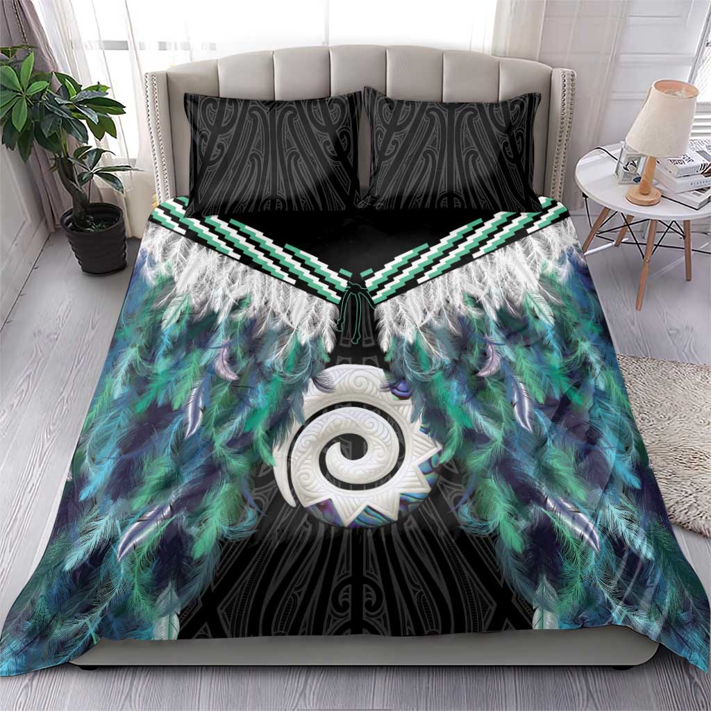 Aotearoa Korowai Motif Bedding Set Maori Koru Poutama