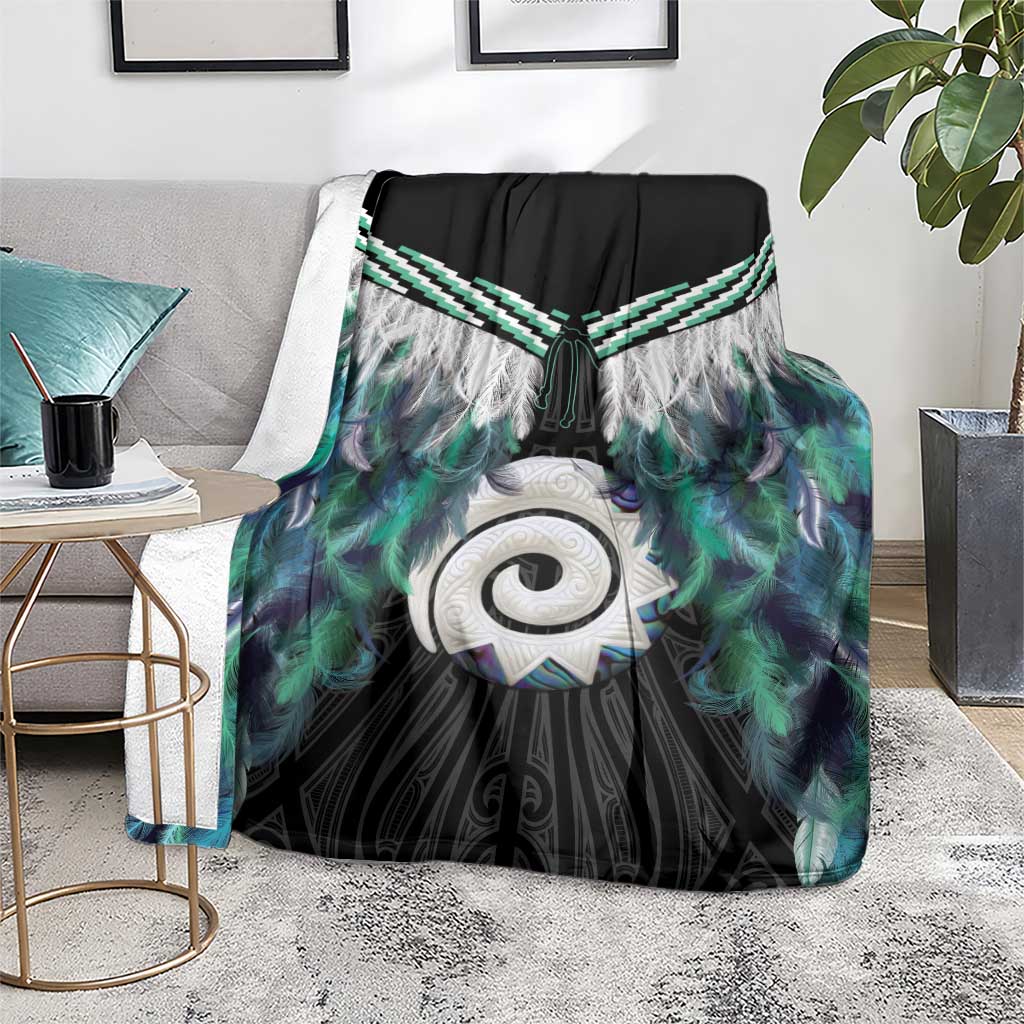 Aotearoa Korowai Motif Blanket Maori Koru Poutama