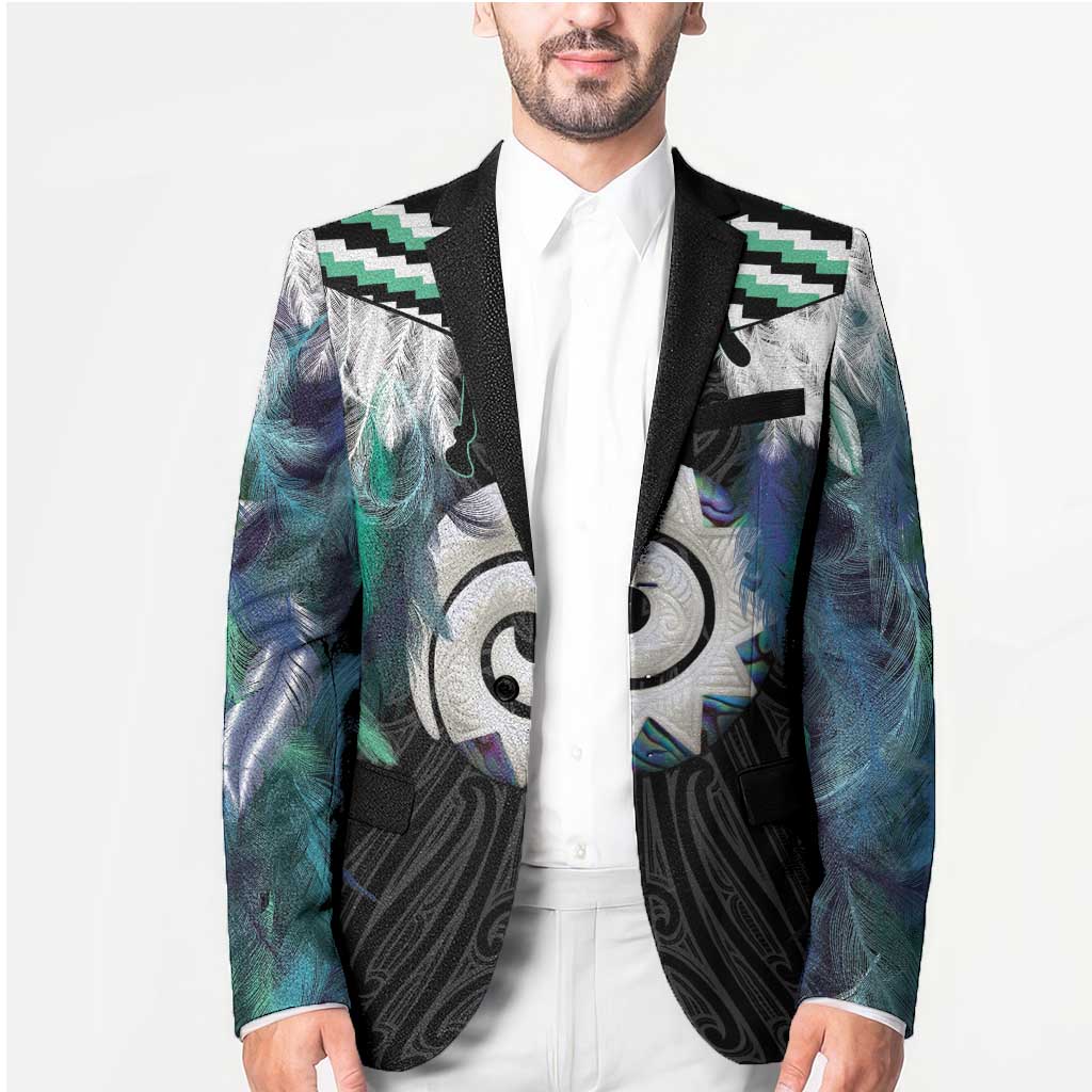 Aotearoa Korowai Motif Blazer Maori Koru Poutama LT14 - Polynesian Pride