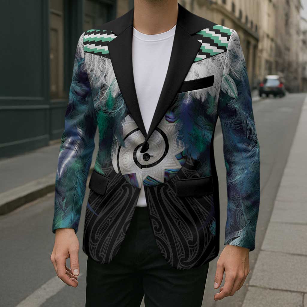 Aotearoa Korowai Motif Blazer Maori Koru Poutama LT14 - Polynesian Pride