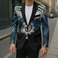 Aotearoa Korowai Motif Blazer Maori Koru Poutama LT14 - Polynesian Pride