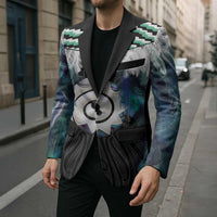 Aotearoa Korowai Motif Blazer Maori Koru Poutama LT14 - Polynesian Pride