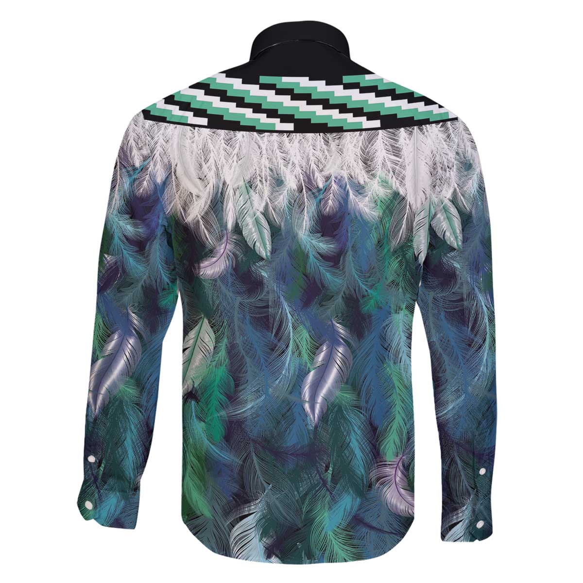 Aotearoa Korowai Motif Family Matching Off The Shoulder Long Sleeve Dress and Hawaiian Shirt Maori Koru Poutama