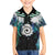Aotearoa Korowai Motif Family Matching Off The Shoulder Long Sleeve Dress and Hawaiian Shirt Maori Koru Poutama
