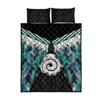 Aotearoa Korowai Motif Quilt Bed Set Maori Koru Poutama