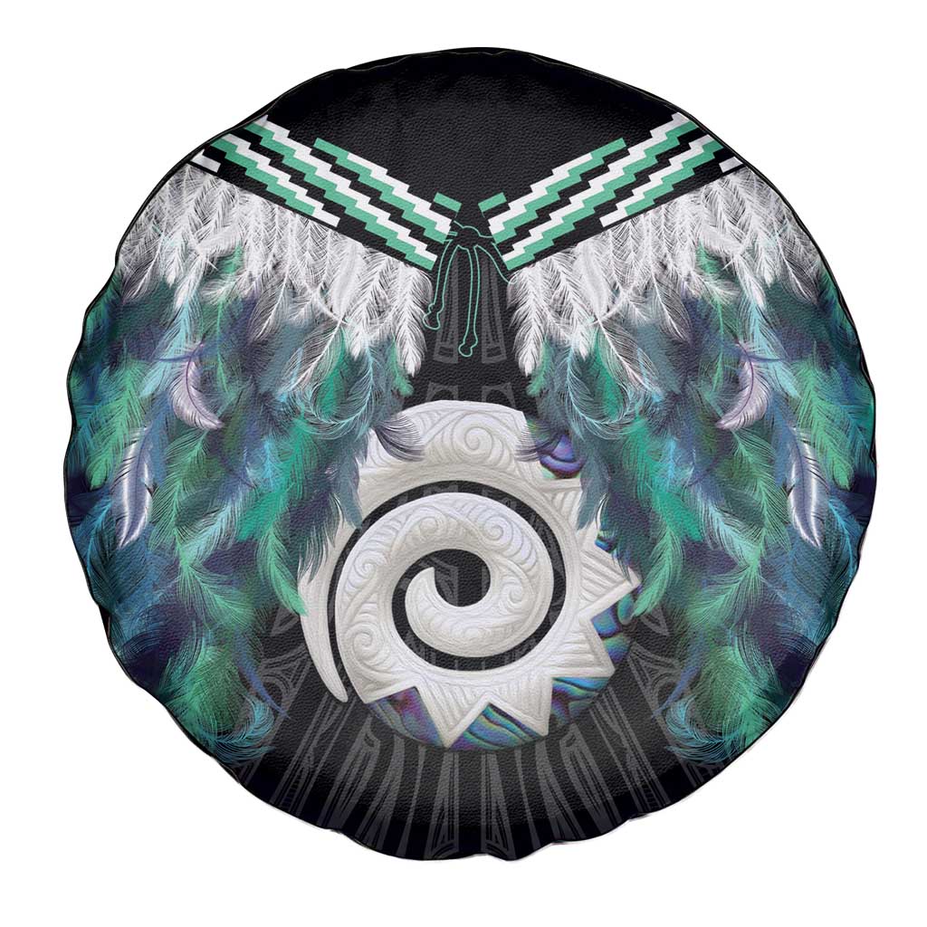Aotearoa Korowai Motif Spare Tire Cover Maori Koru Poutama