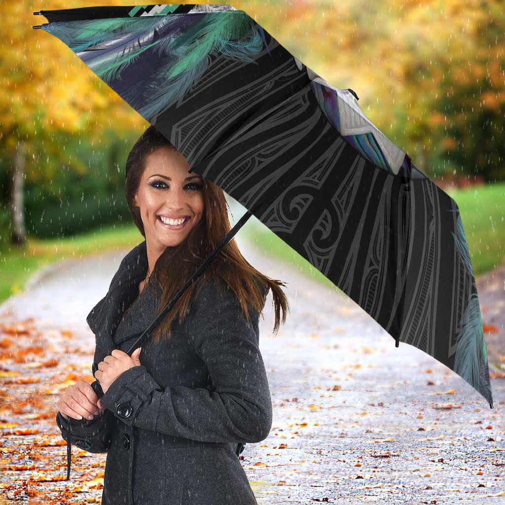 Aotearoa Korowai Motif Umbrella Maori Koru Poutama - Polynesian Pride