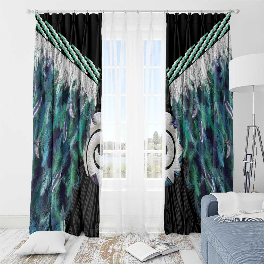 Aotearoa Korowai Motif Window Curtain Maori Koru Poutama