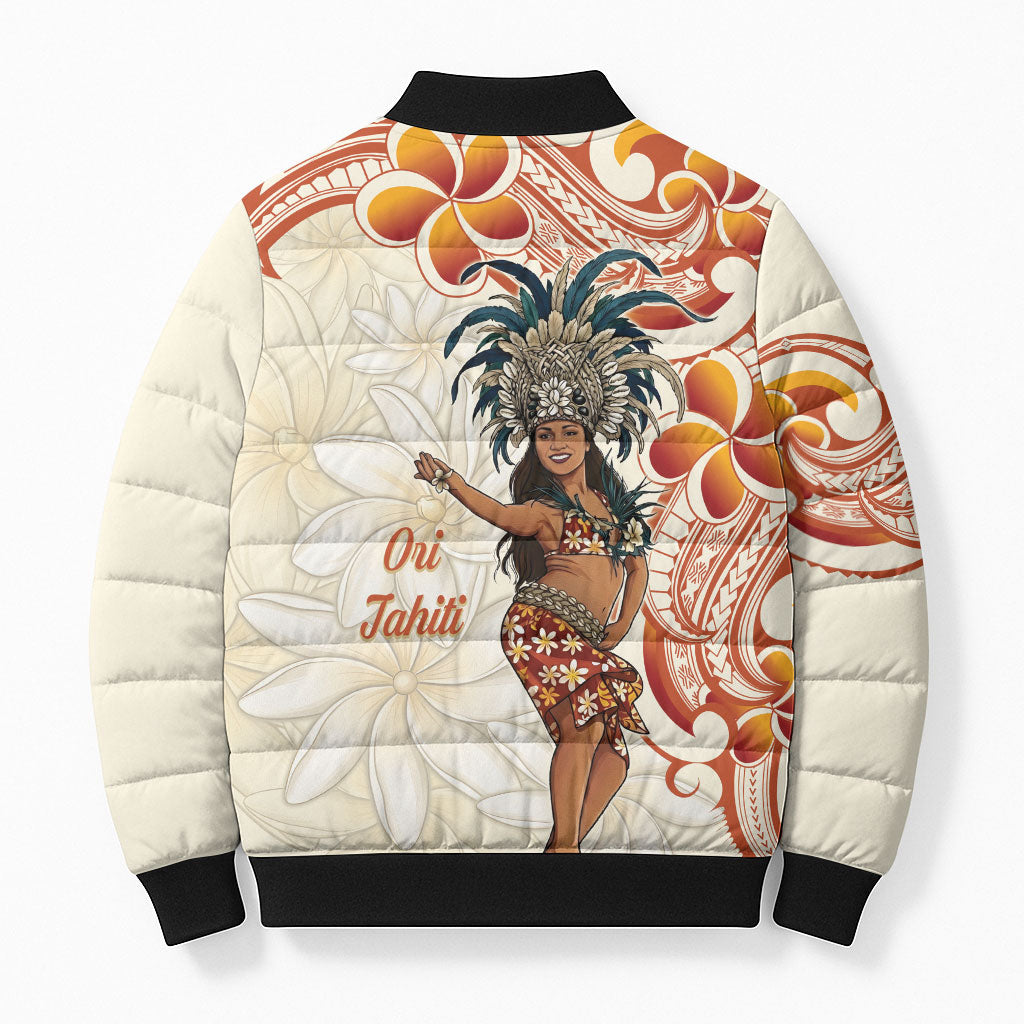 Heiva i Tahiti Bomber Puffer Jacket Ori Tahitian Dance Tiare Maori