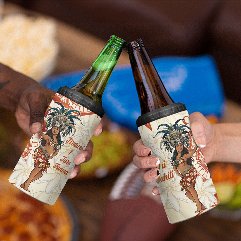 Heiva i Tahiti 4 in 1 Can Cooler Tumbler Ori Tahitian Dance Tiare Maori LT14 - Polynesian Pride