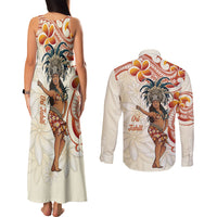 Heiva i Tahiti Couples Matching Tank Maxi Dress and Long Sleeve Button Shirt Ori Tahitian Dance Tiare Maori LT14 - Polynesian Pride