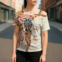 Heiva i Tahiti Cross Shoulder Shirt Ori Tahitian Dance Tiare Maori LT14 - Polynesian Pride