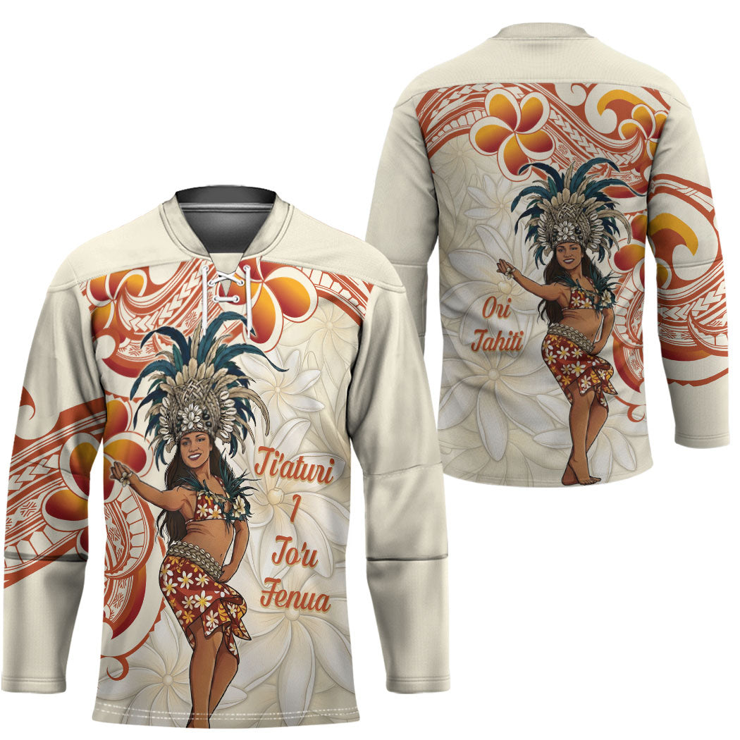 Heiva i Tahiti Hockey Jersey Ori Tahitian Dance Tiare Maori LT14 - Polynesian Pride