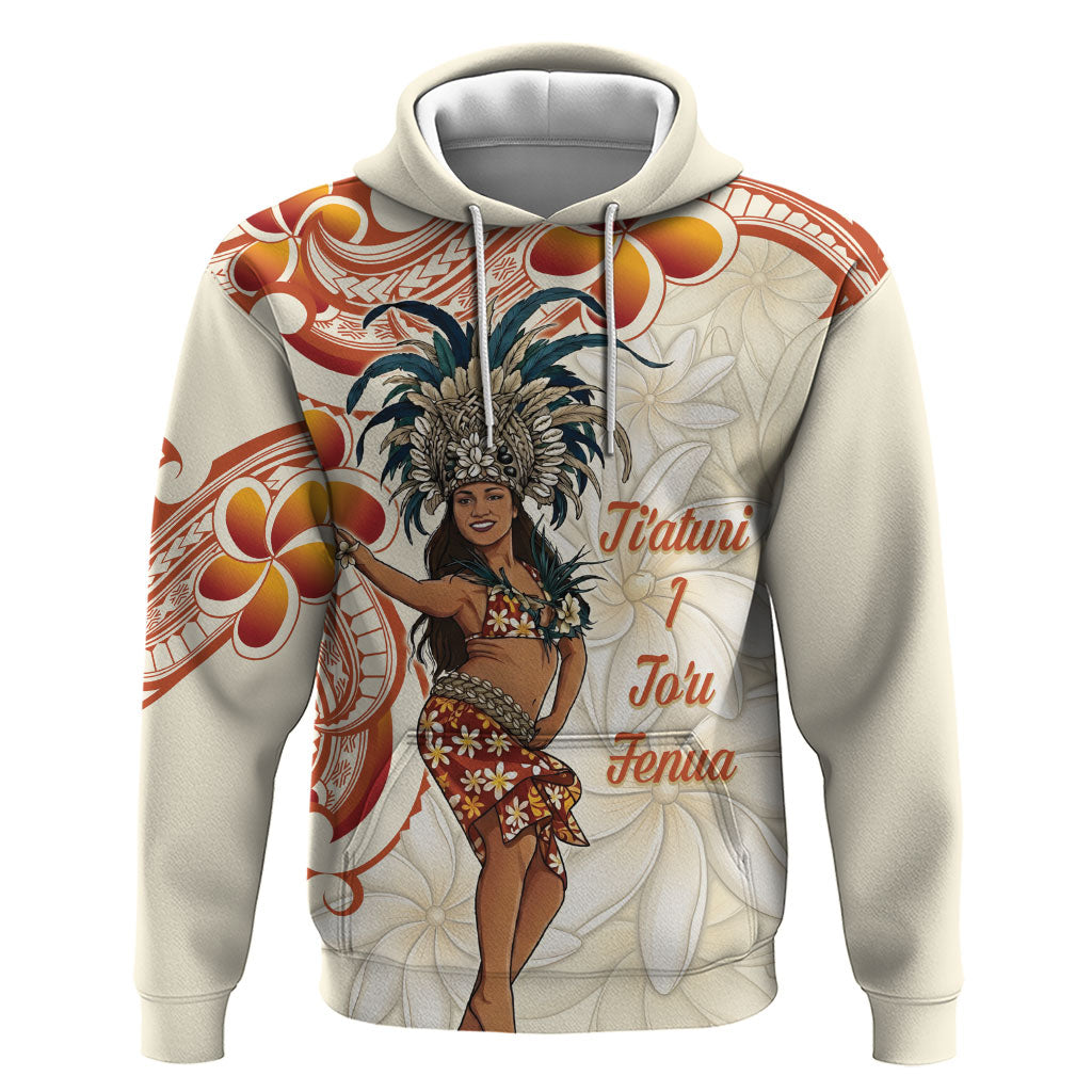 Heiva i Tahiti Hoodie Ori Tahitian Dance Tiare Maori LT14 Pullover Hoodie Beige - Polynesian Pride