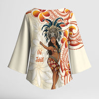 Heiva i Tahiti Kimono Sleeve Blouse Ori Tahitian Dance Tiare Maori