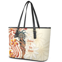 Heiva i Tahiti Leather Tote Bag Ori Tahitian Dance Tiare Maori
