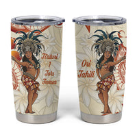 Heiva i Tahiti Tumbler Cup Ori Tahitian Dance Tiare Maori LT14 Beige - Polynesian Pride