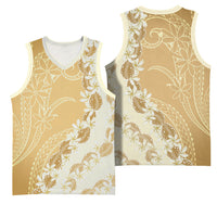 Heiva i Tahiti Basketball Jersey Tahitian Tiare Maori Cowrie Lei Brown LT14 - Polynesian Pride
