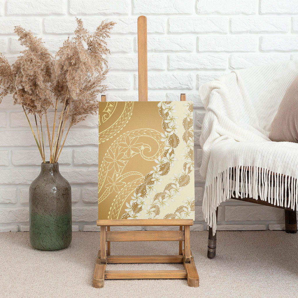 Heiva i Tahiti Canvas Wall Art Tahitian Tiare Maori Cowrie Lei Brown LT14 - Polynesian Pride